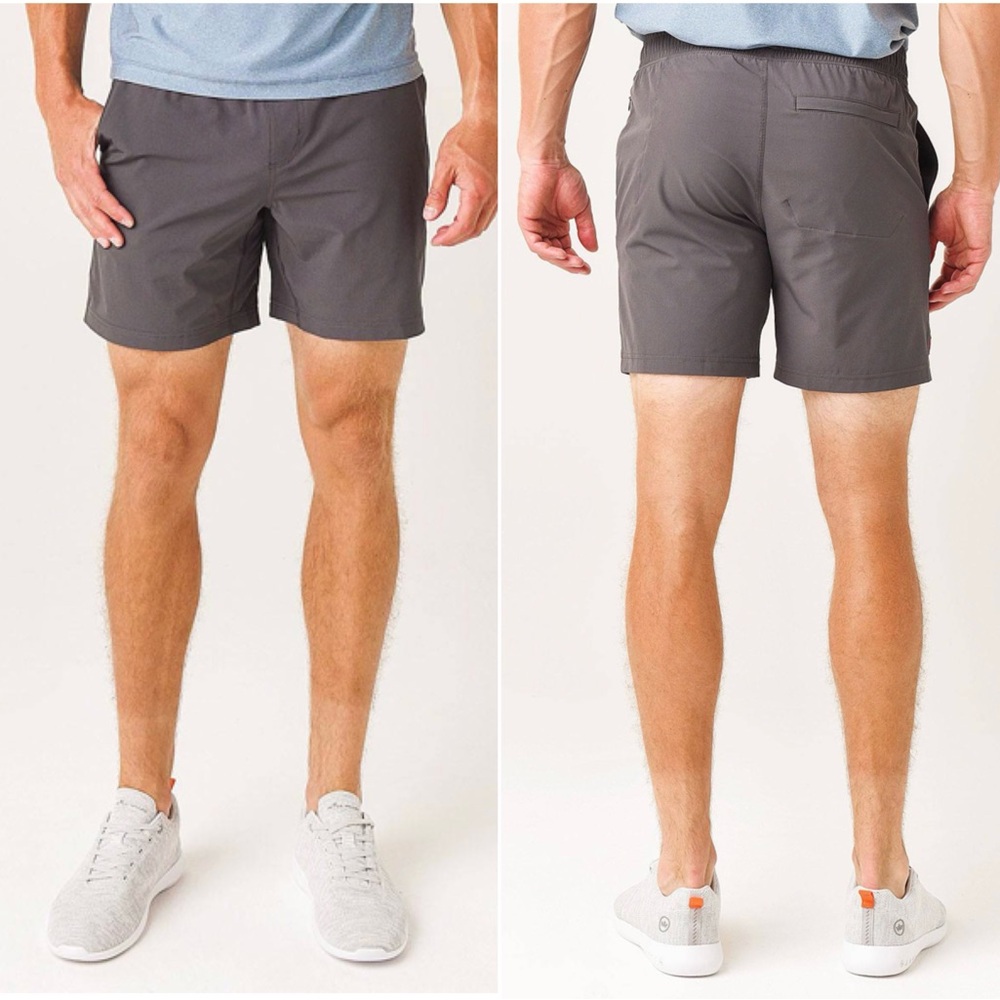 RHONE Mako Grey Men's Athletic Shorts 7” Inseam